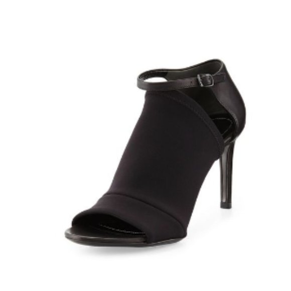 Balenciaga Black Neoprene Mid-Heel Glove Sandal